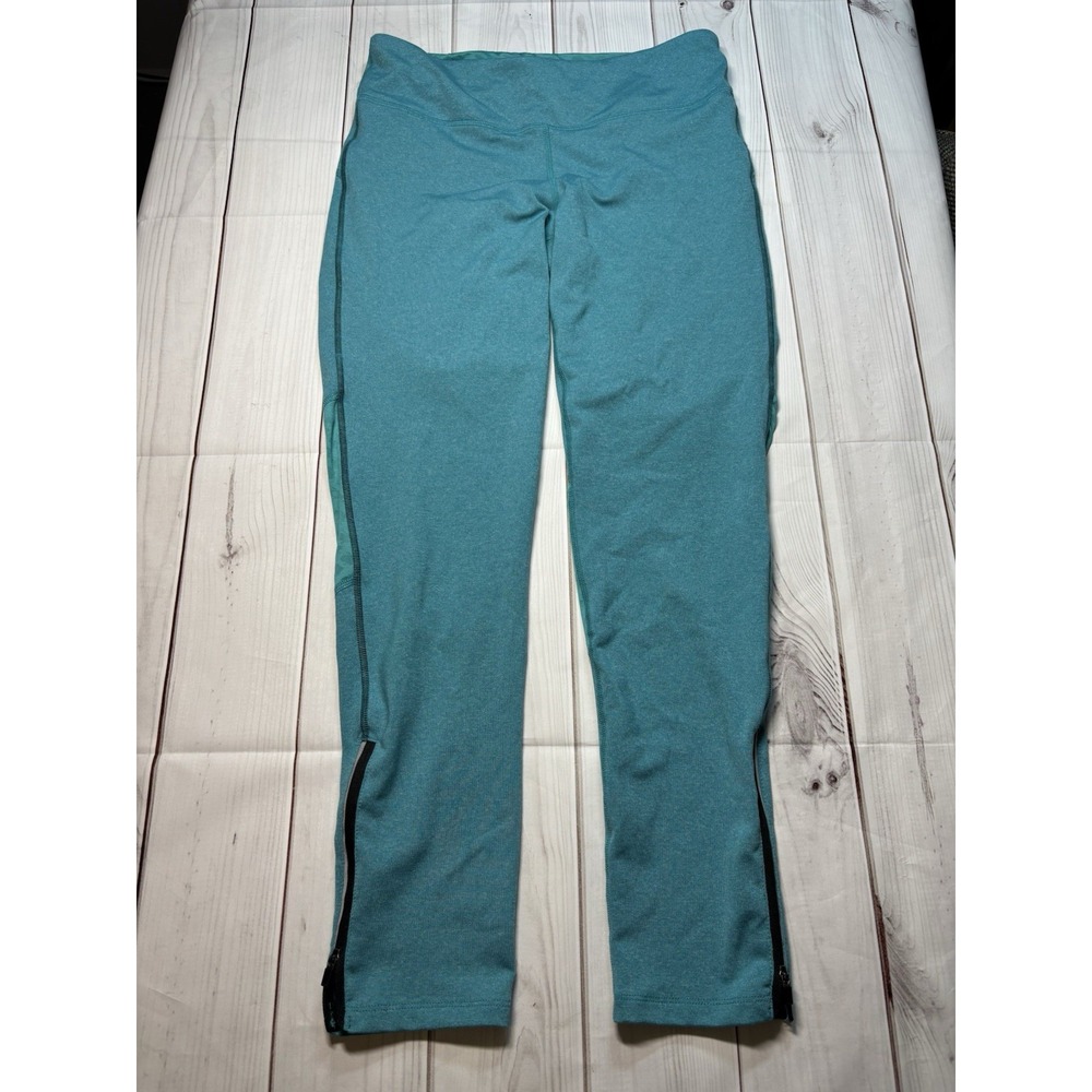 rabbit Conejo Crop Leggings Teal Blue Women's Size Medium